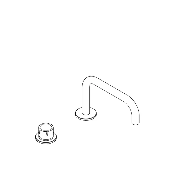 Accordo Deck Mounted Bath Set with Mixer and Spout