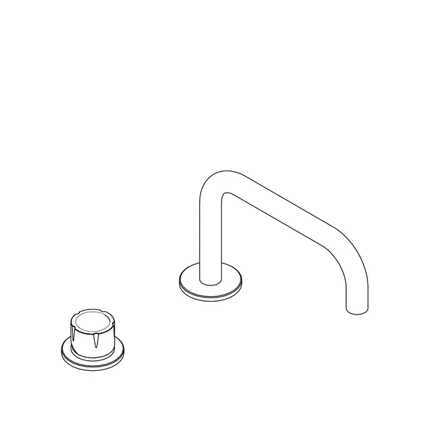 Accordo Deck Mounted Bath Set with Mixer and Spout