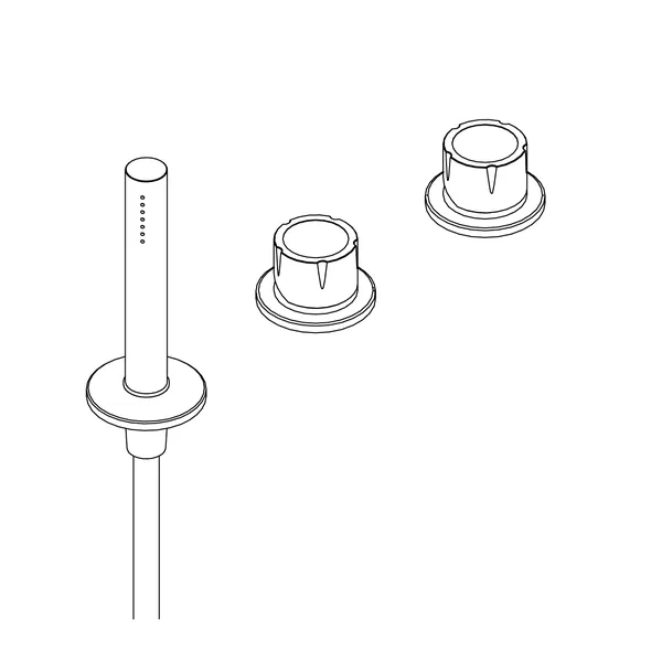 Accordo Deck Mounted Bath Shower Set, No Spout