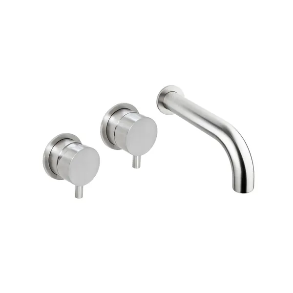 Portata Wall Mounted Bath Set with Mixer, Spout and Diverter