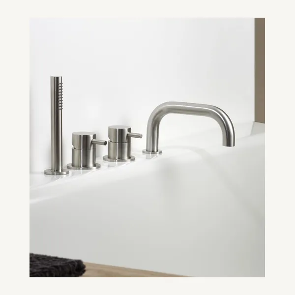 Limpido Deck Mounted Bath Set with Hand Shower and Long Flexible
