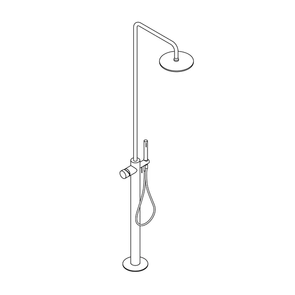 Sospenso Freestanding Shower Set With Hand Shower And Diverter