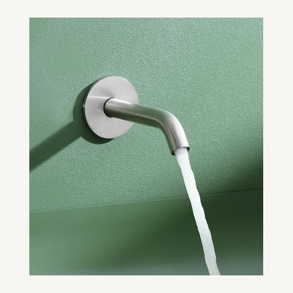 Alveo Wall Mounted Bath Spout in 316L Stainless Steel