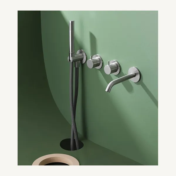 Alveo Wall Mounted Shower Set with Spout, Mixer and Hand Shower