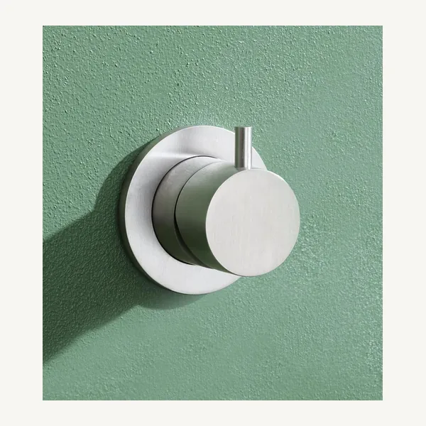 Alveo Wall Mounted Bath Mixer in 316L Stainless Steel