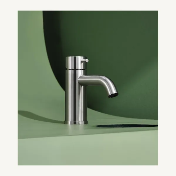 Alveo Deck Mounted Basin Mixer without Drain, 316L Steel