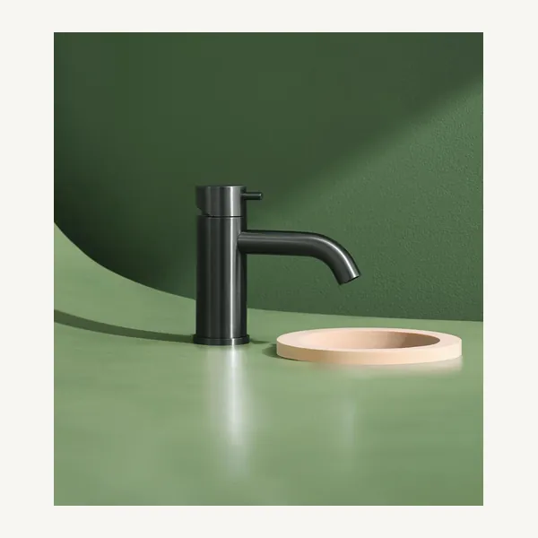 Alveo Deck Mounted Basin Mixer without Drain, 316L Steel