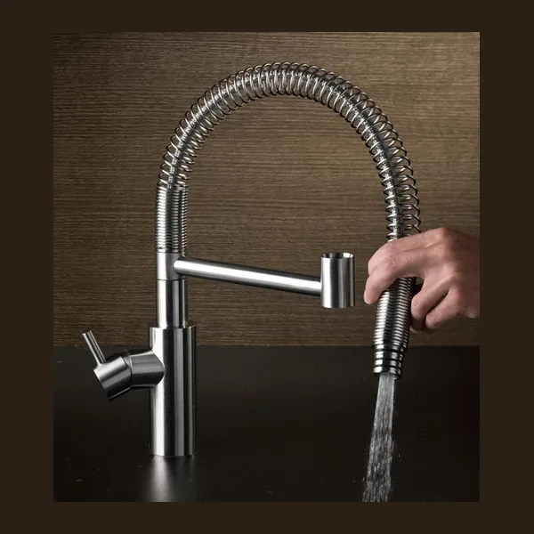 Flutto Deck Mounted Kitchen Sink Mixer With 360 Swivel Spout