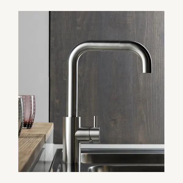Preciso Deck Mounted Kitchen Sink Mixer with Pull Out Spout