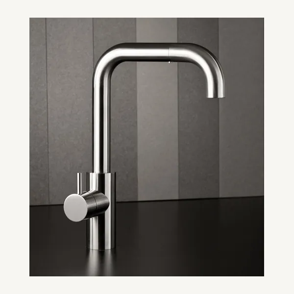 Preciso Deck Mounted Kitchen Sink Mixer with Pull Out Spout