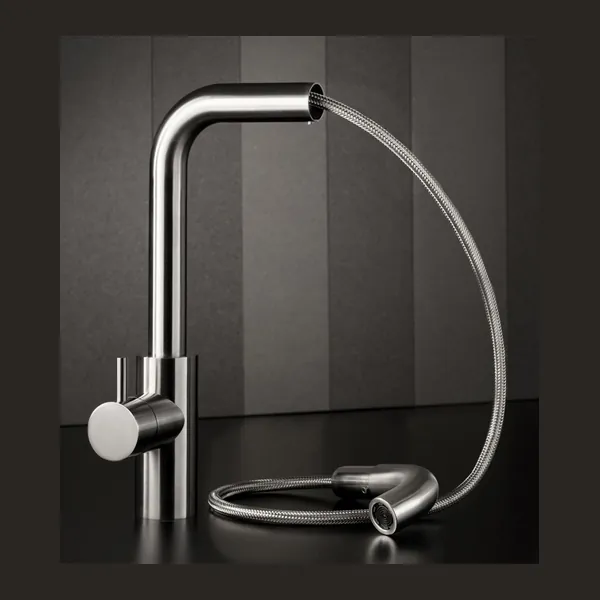 Preciso Deck Mounted Kitchen Sink Mixer with Pull Out Spout