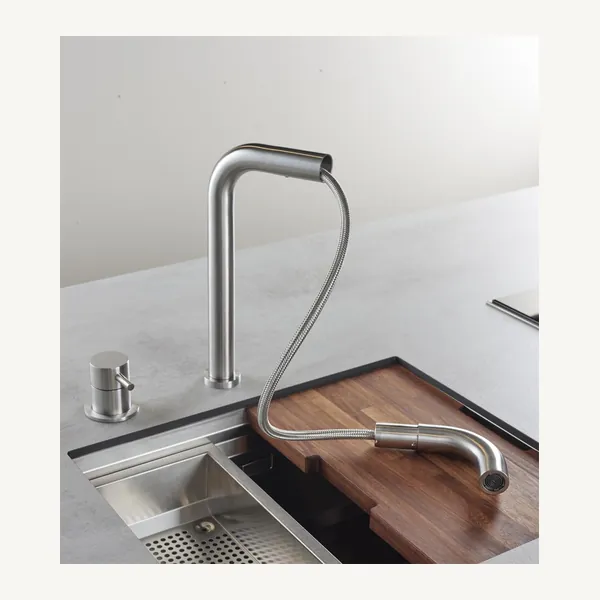 Darsena Exposed Set Sink Mixer With Pull Out Spout