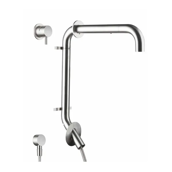 Approdo Wall Mounted Kitchen Sink Mixer Set