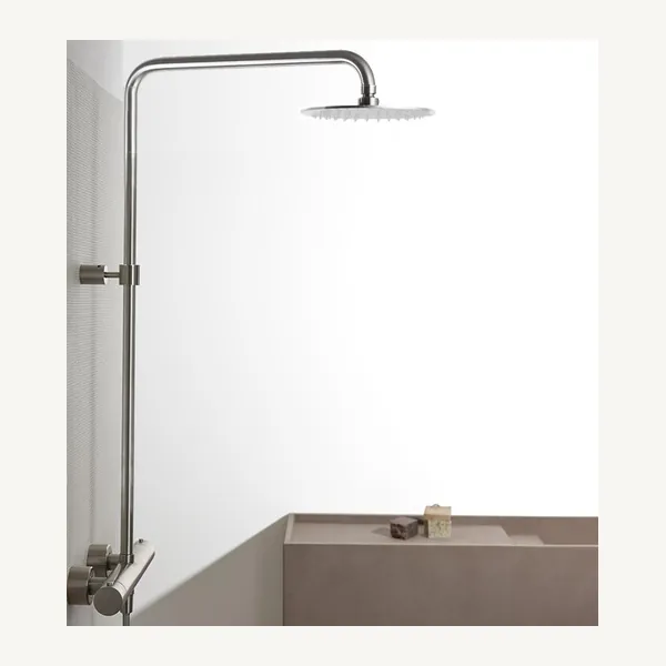 External shower two thermostatic mixers