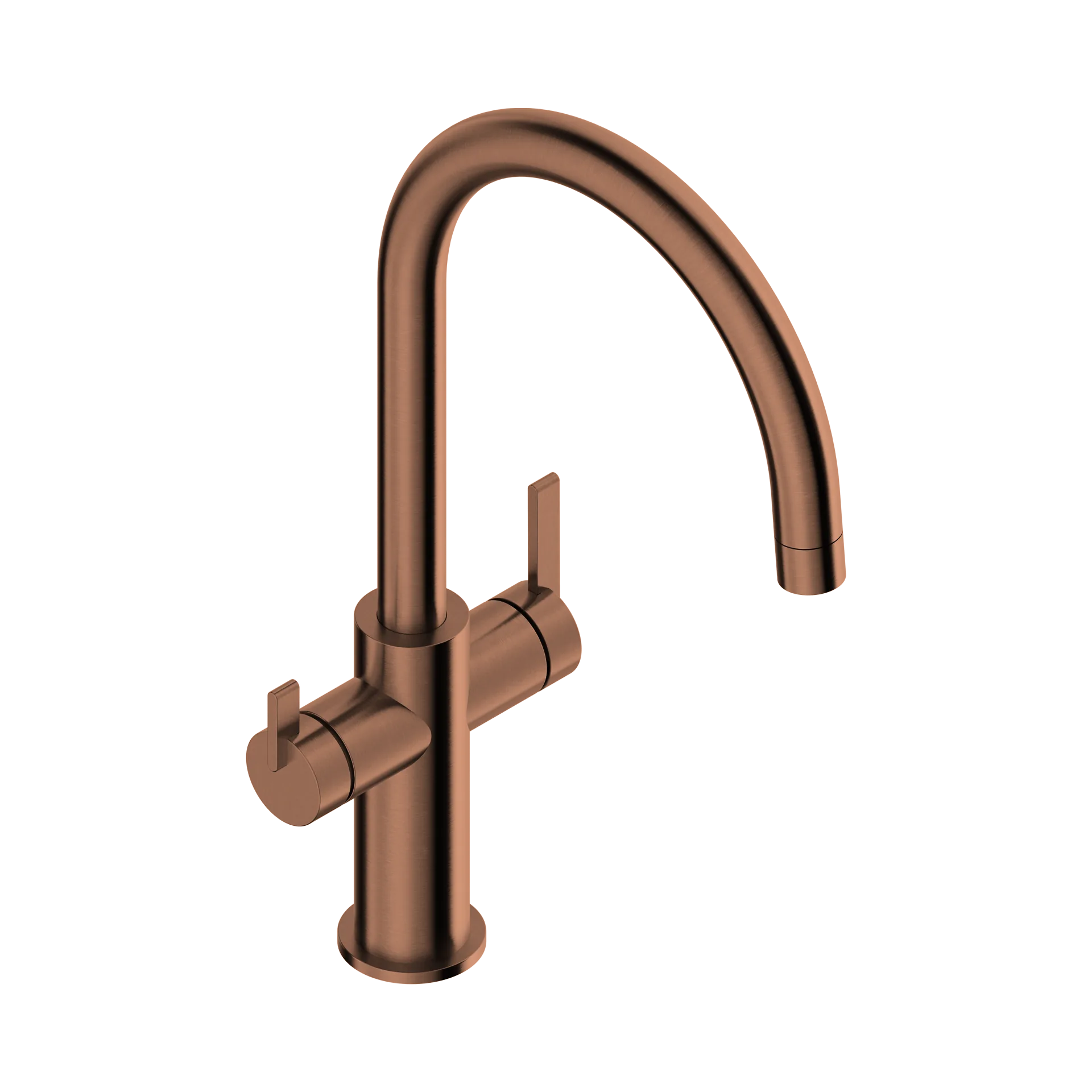 4-way kitchen mixer tap in 316L stainless steel