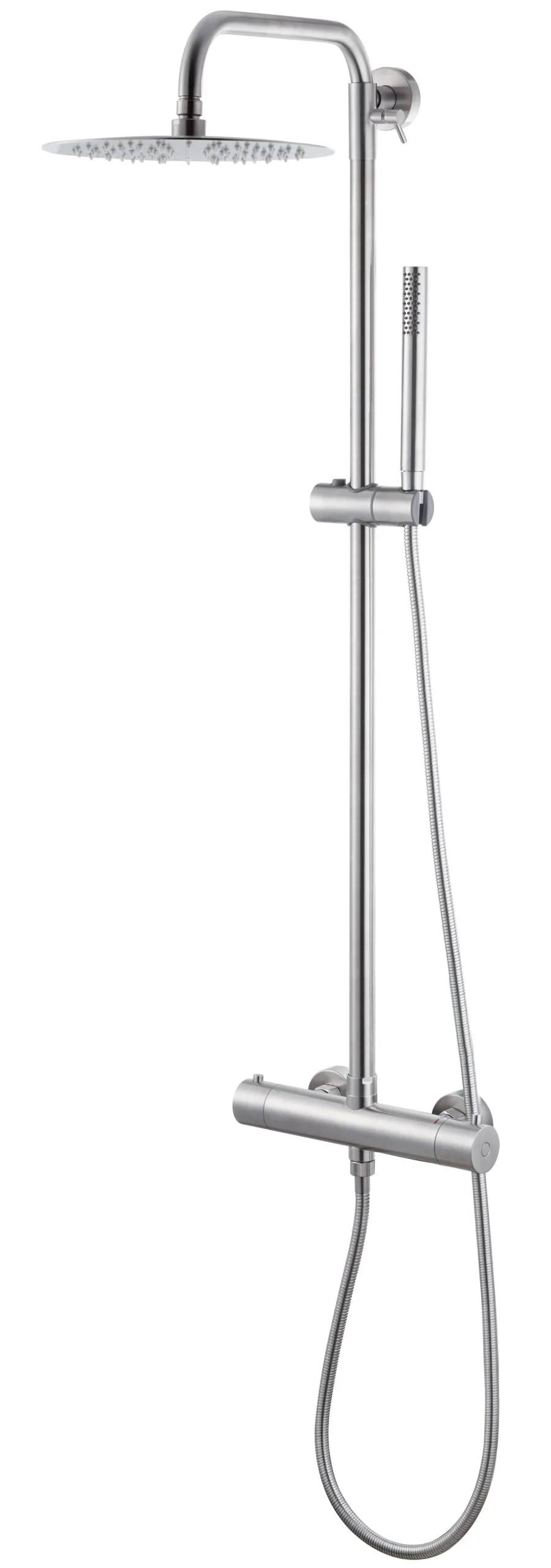 Stainless steel wall-mounted shower column