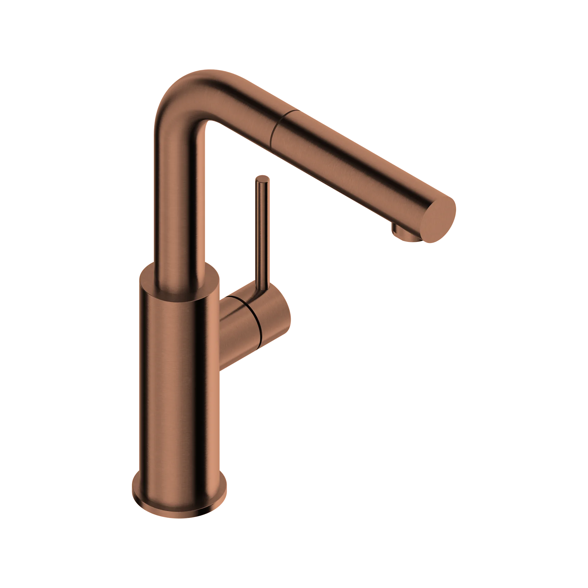 Kitchen mixer tap with pull-out spray in 316L stainless steel