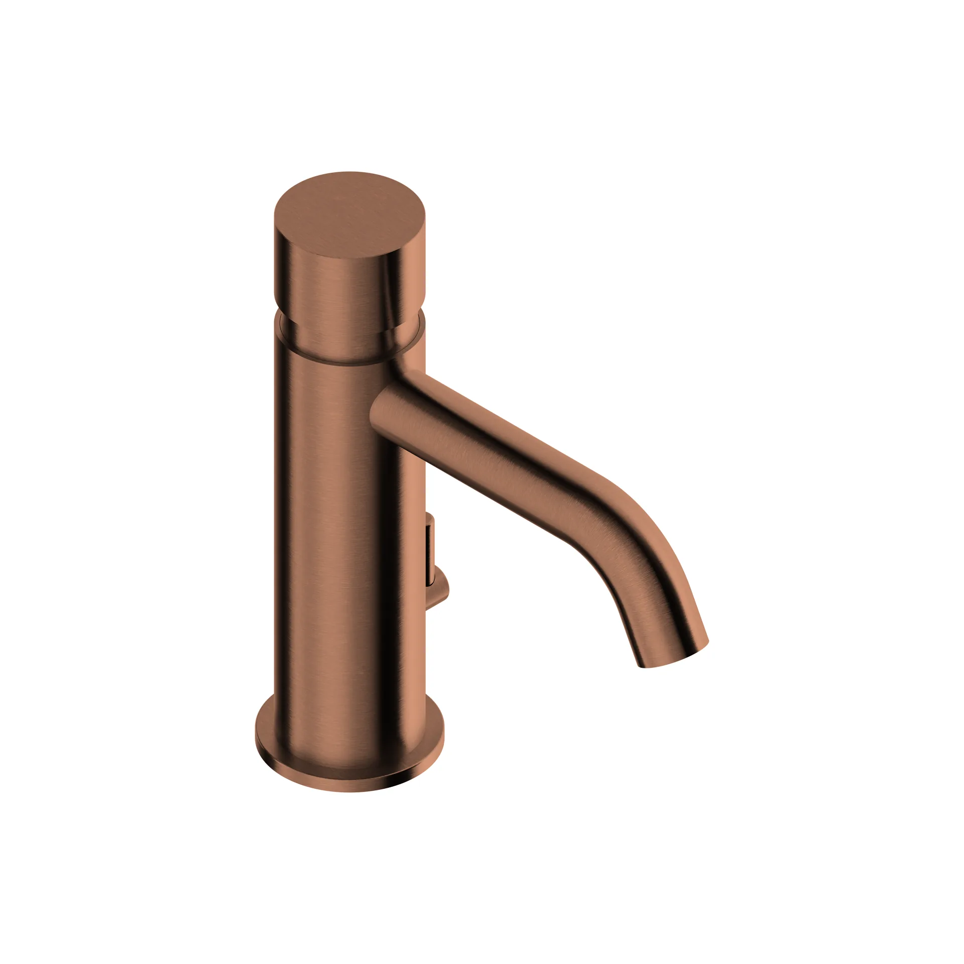 Self-closing basin mixer tap in 316L stainless steel