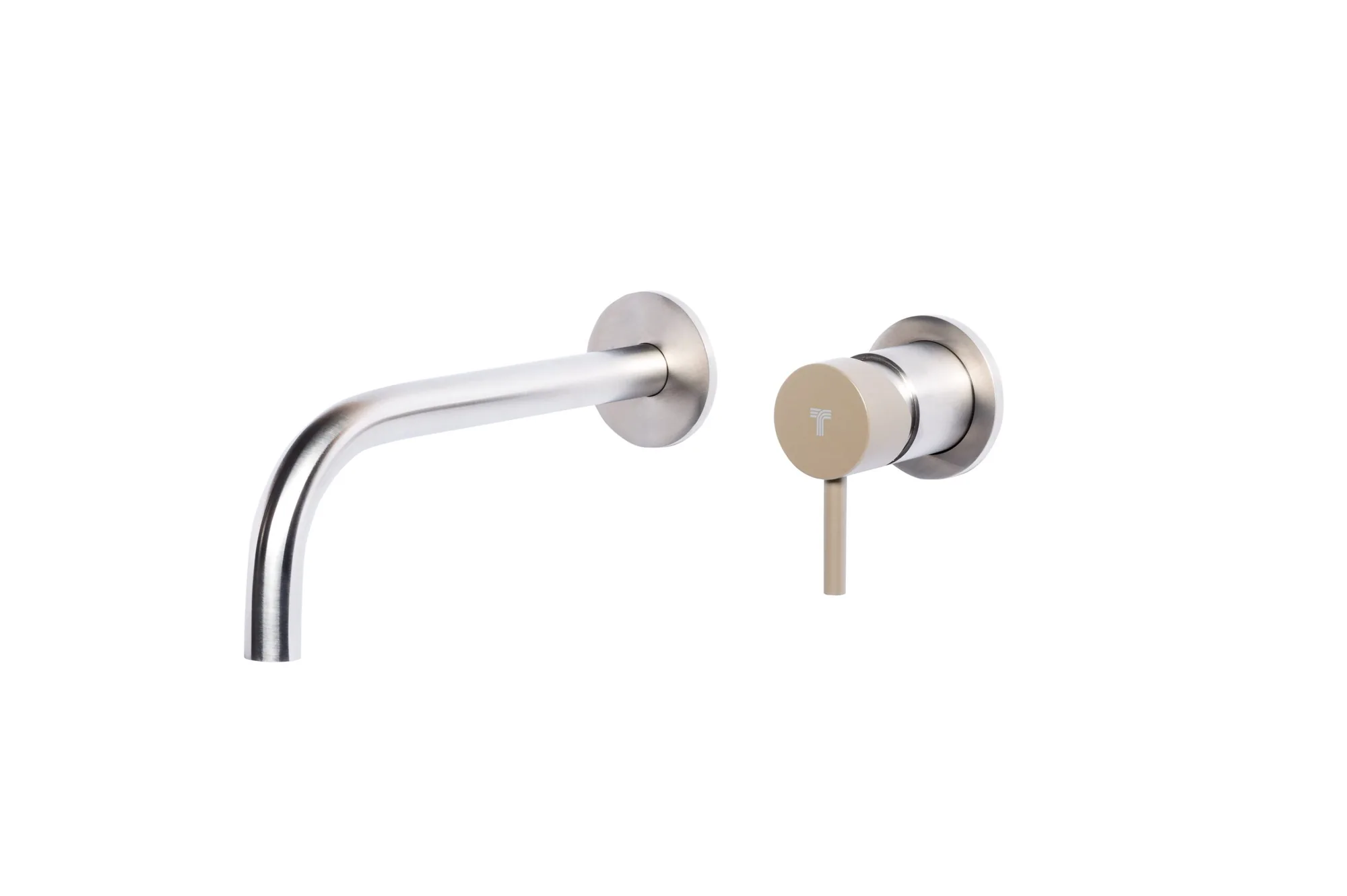 Wall-mounted basin mixer set with coloured handle