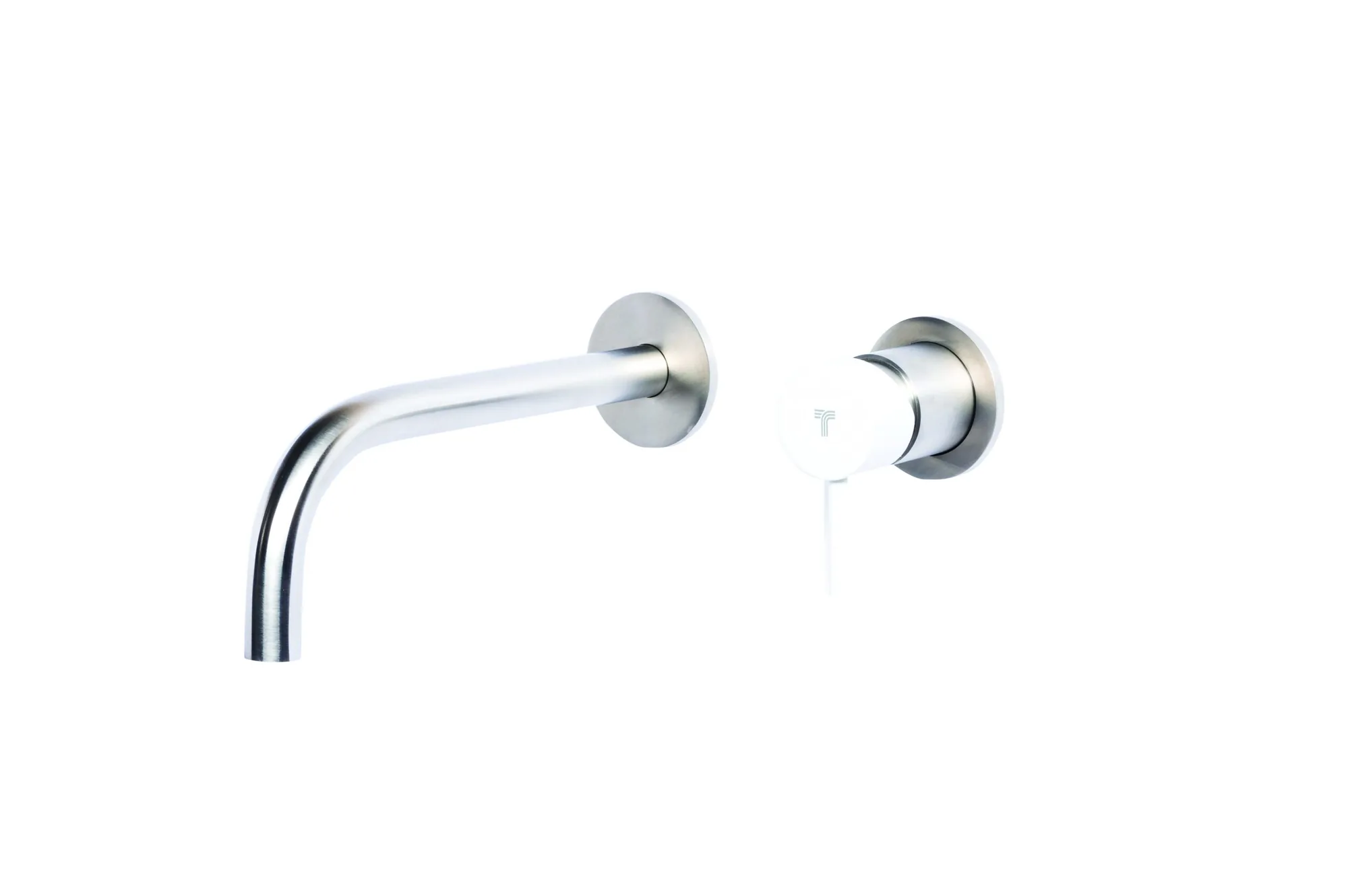 Wall-mounted basin mixer set with coloured handle