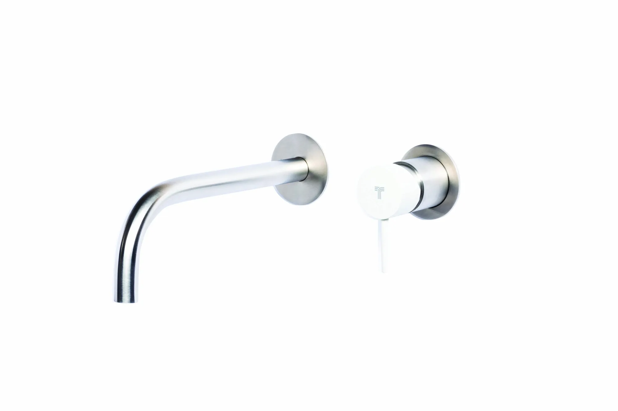 Wall-mounted basin mixer set with coloured handle