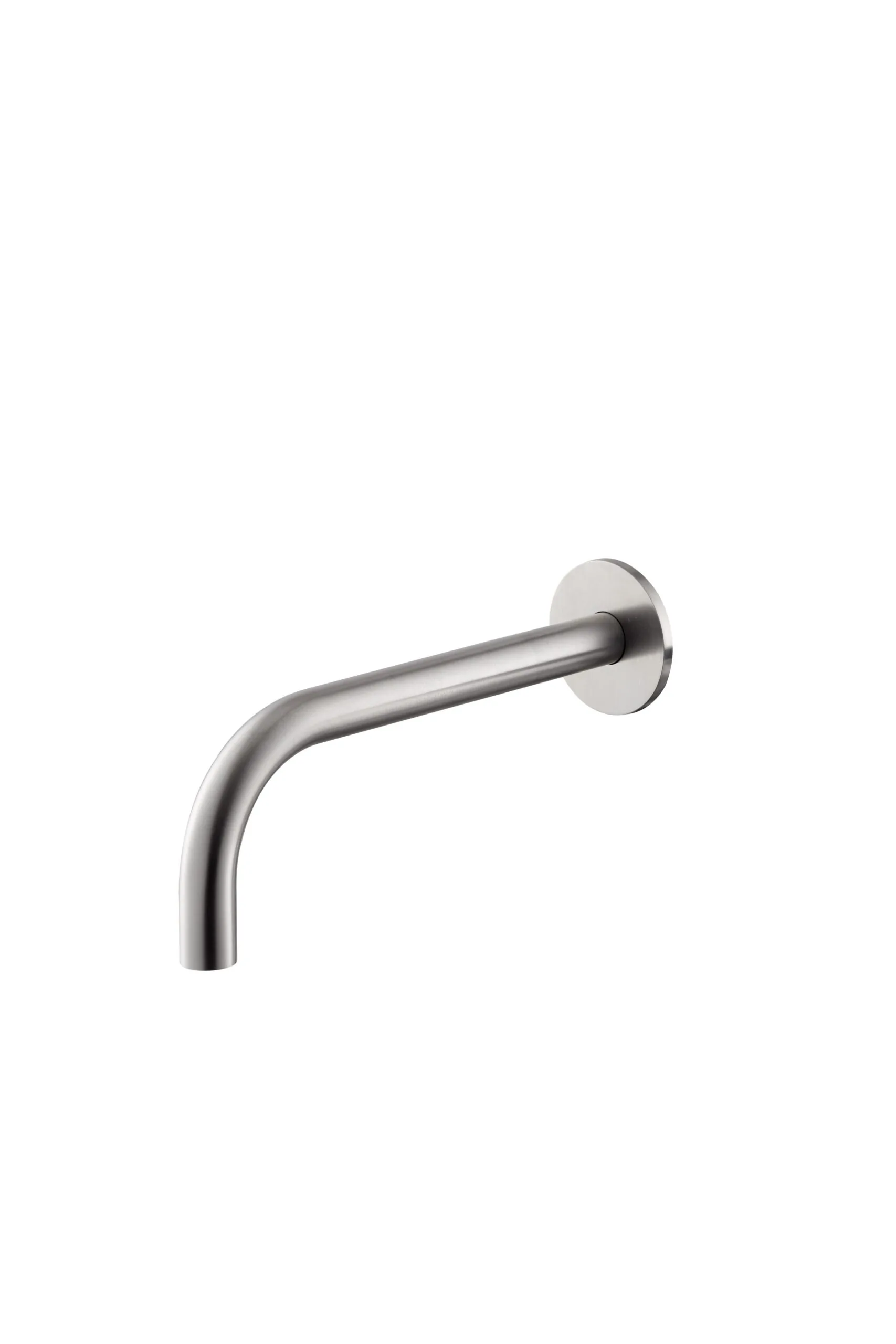 Wall spout for 210 mm washbasin in stainless steel