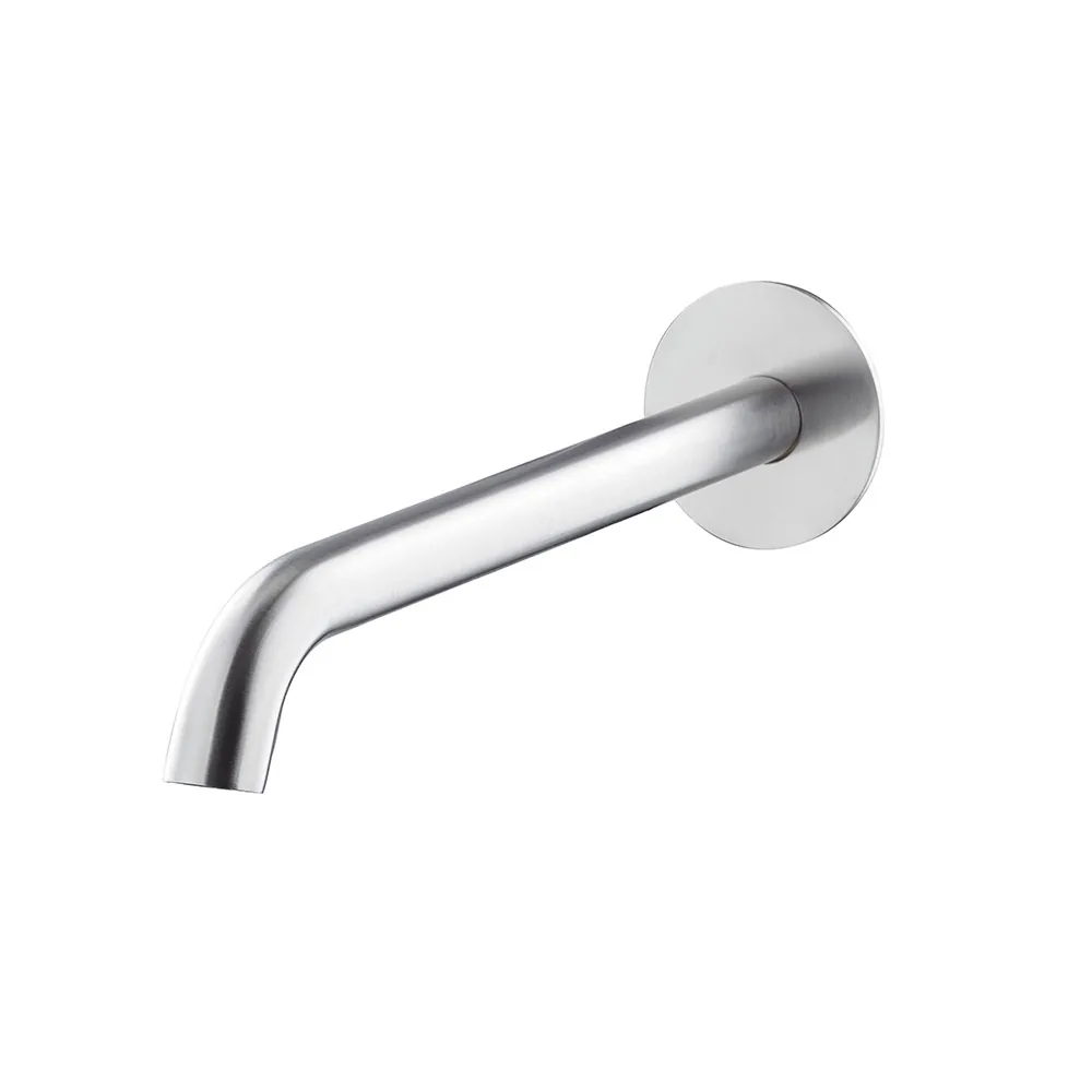 230 mm wall-mounted basin spout in stainless steel
