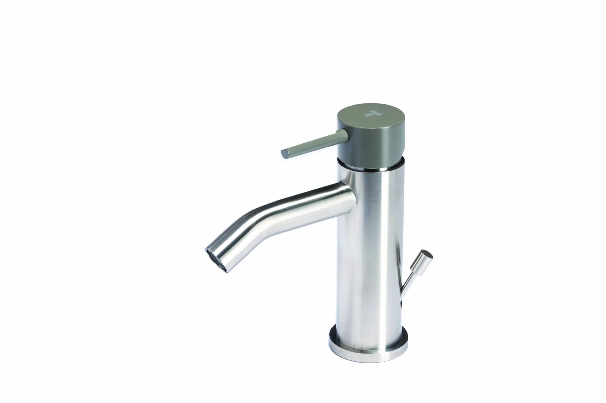 Bidet mixer tap with coloured handle