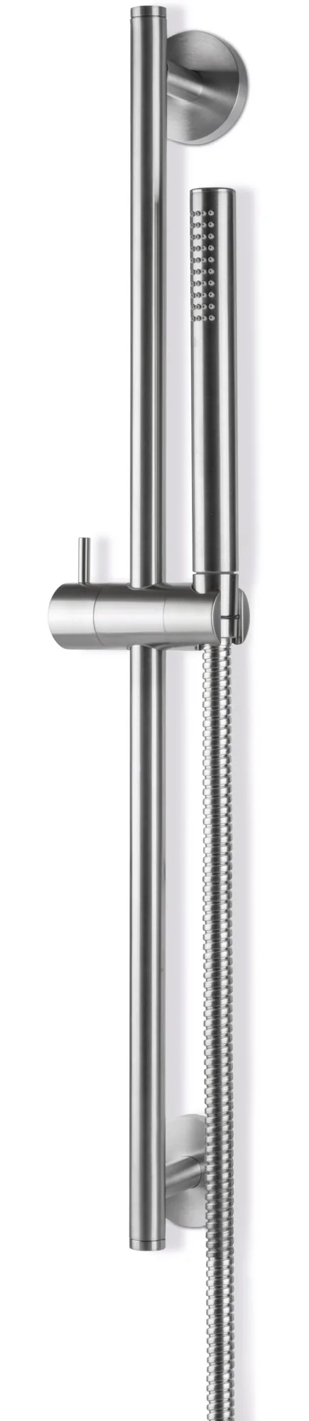 Shower riser rail in stainless steel
