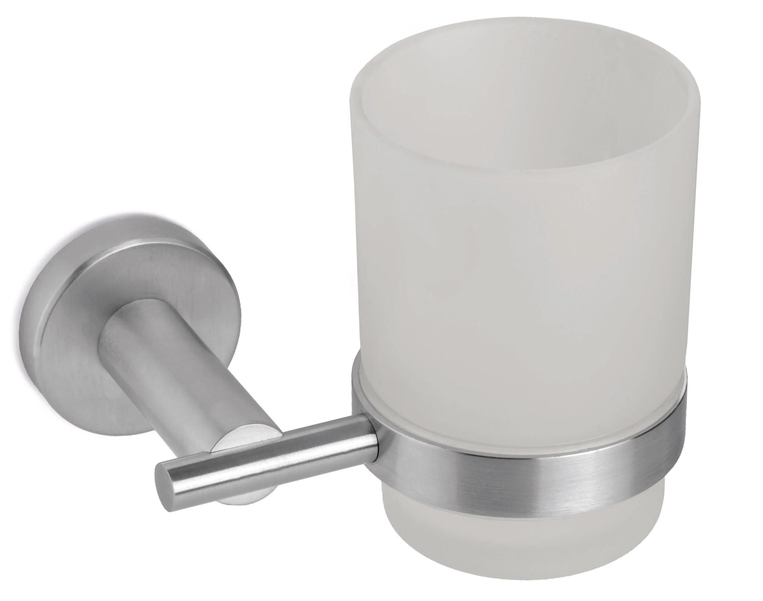 Support with stainless steel wall cup