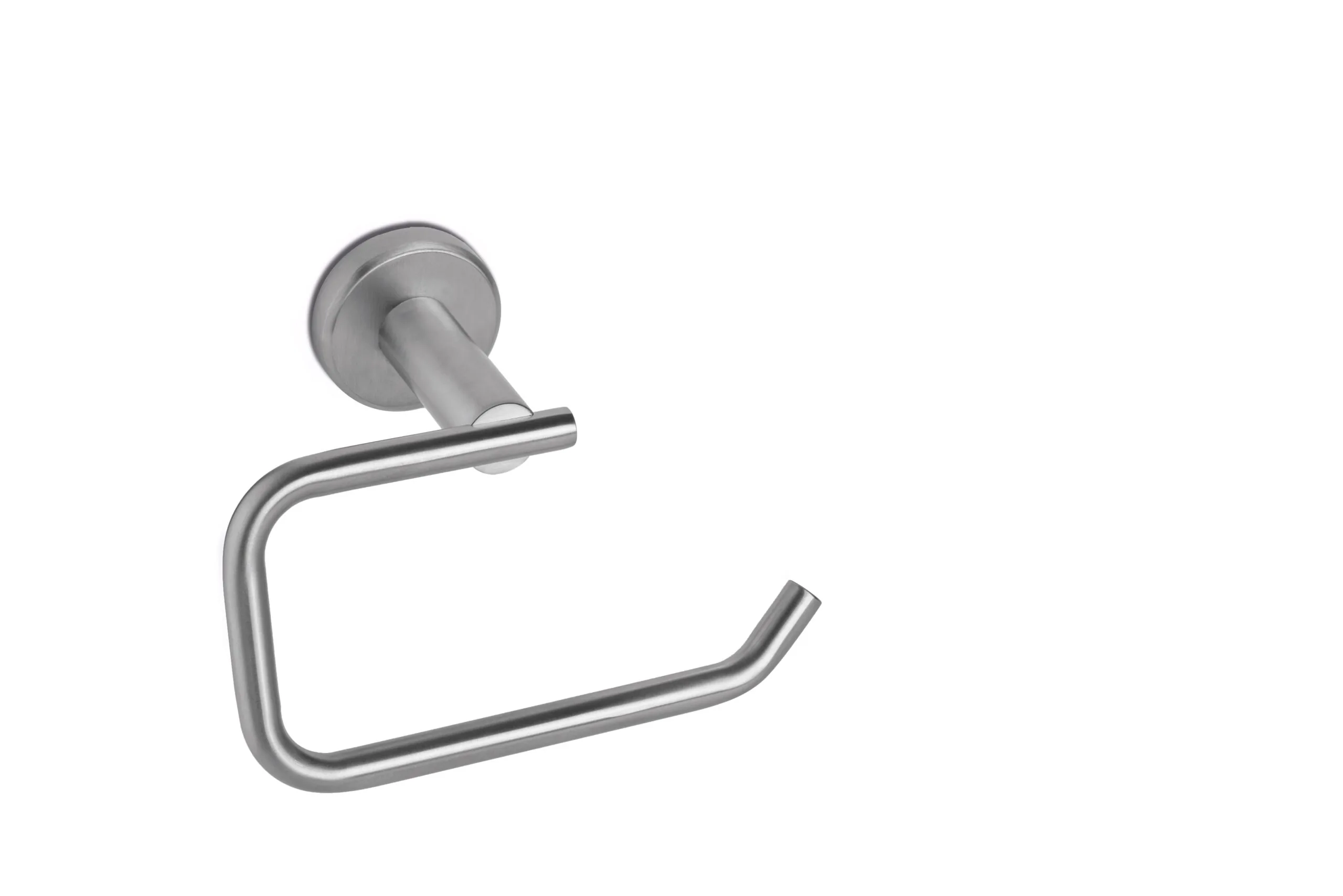 Open stainless steel wall-mounted roll holder
