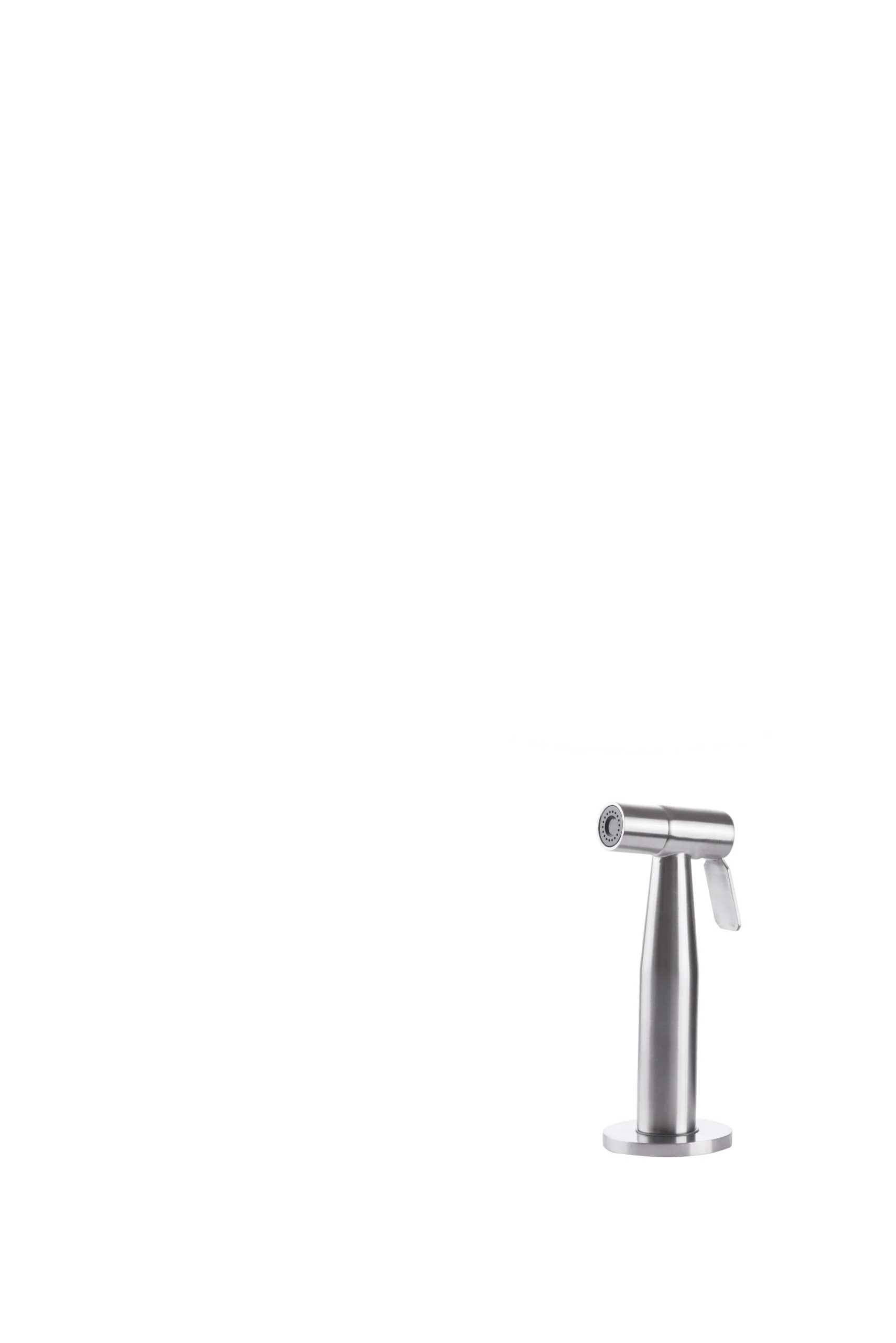 Dishwasher shower with stainless steel holder