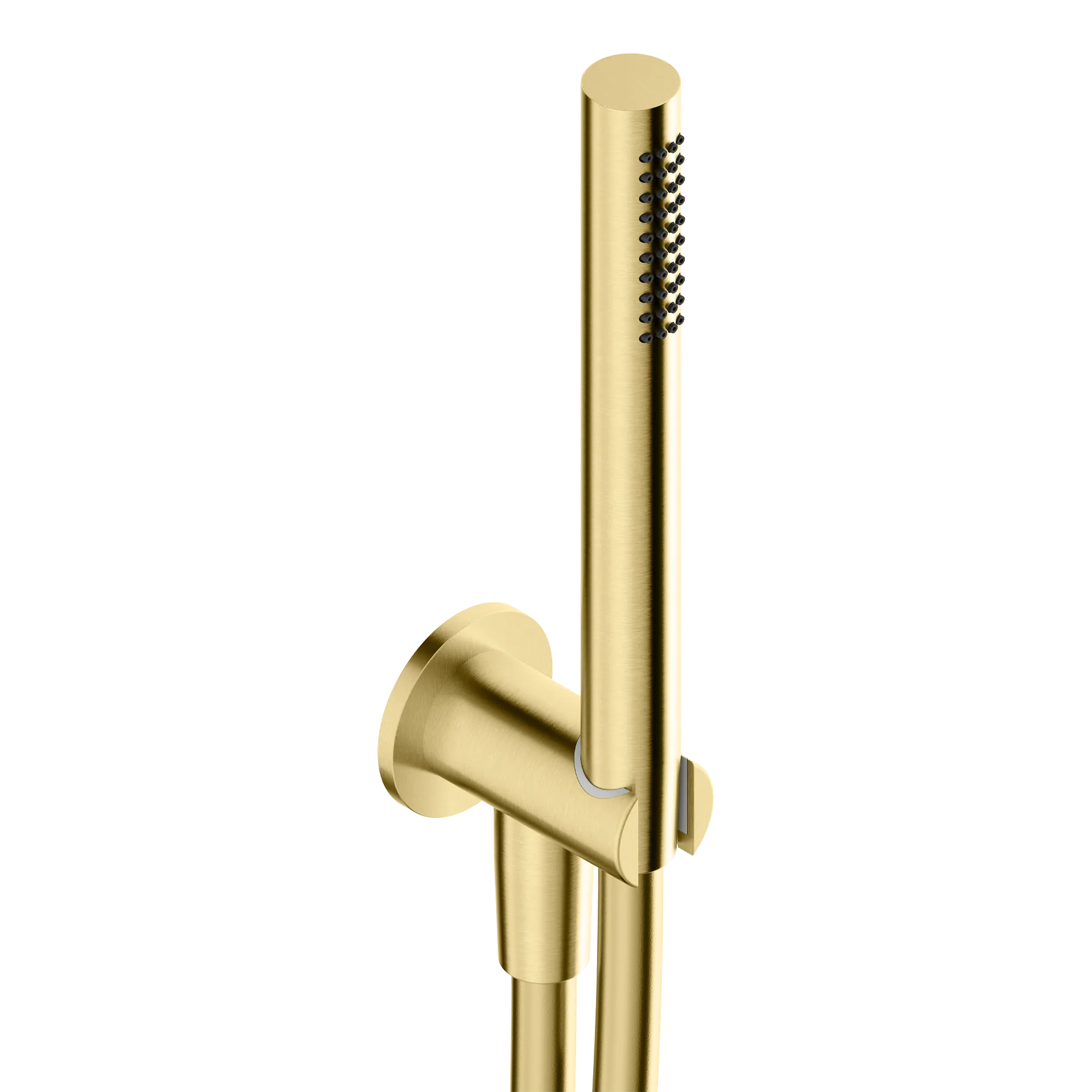 Shower kit: handset, hose and wall outlet with holder in 316L stainless steel
