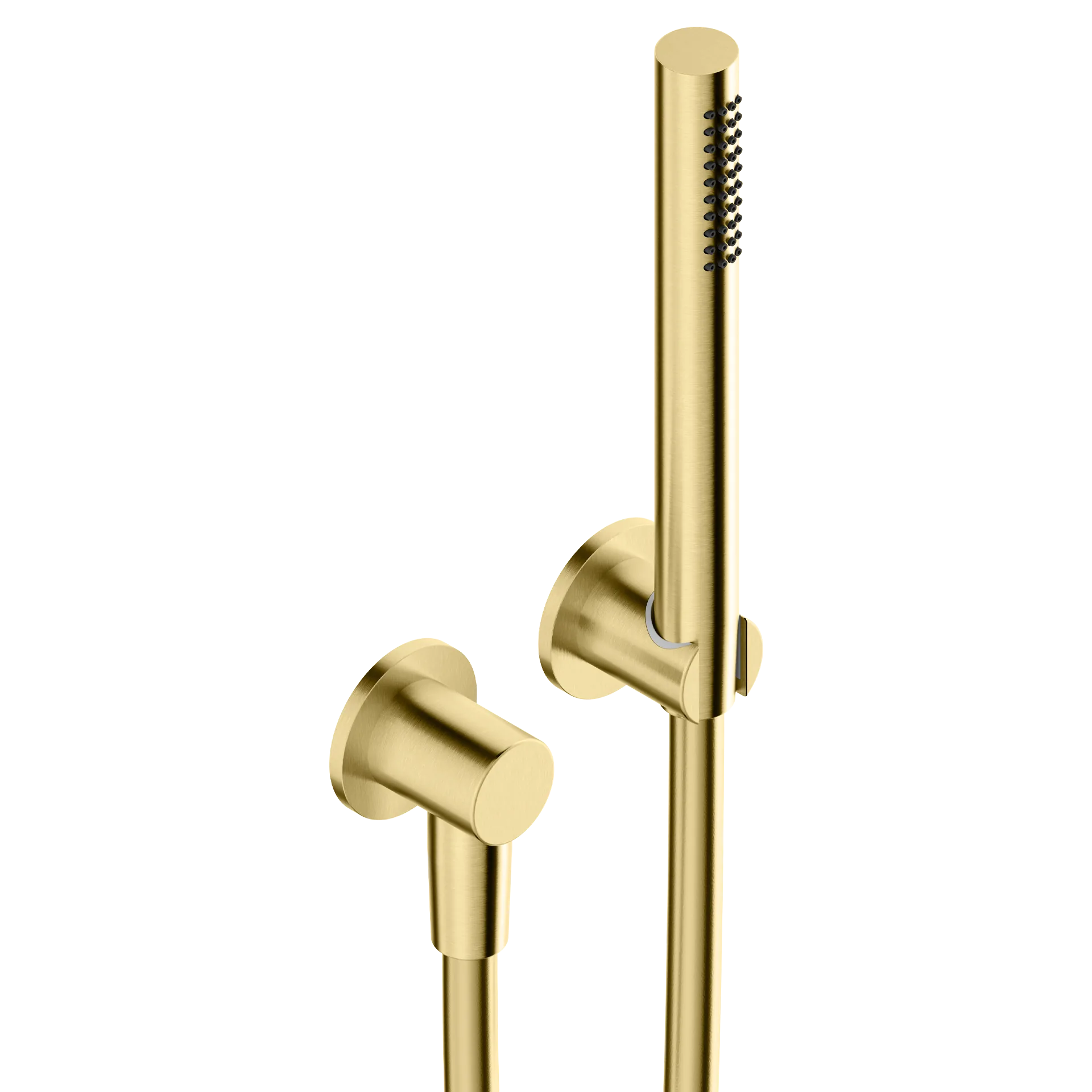 Shower kit: handset, hose, wall outlet and holder in 316L stainless steel