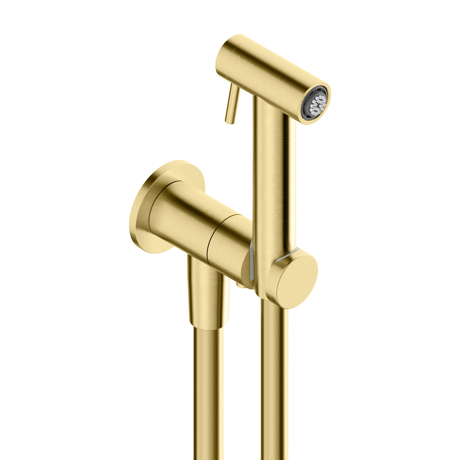 WC kit in 316L stainless steel with douche handset and wall outlet