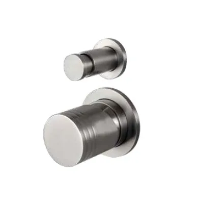 Concealed 2-way designer shower mixer with diverter in 316L stainless steel