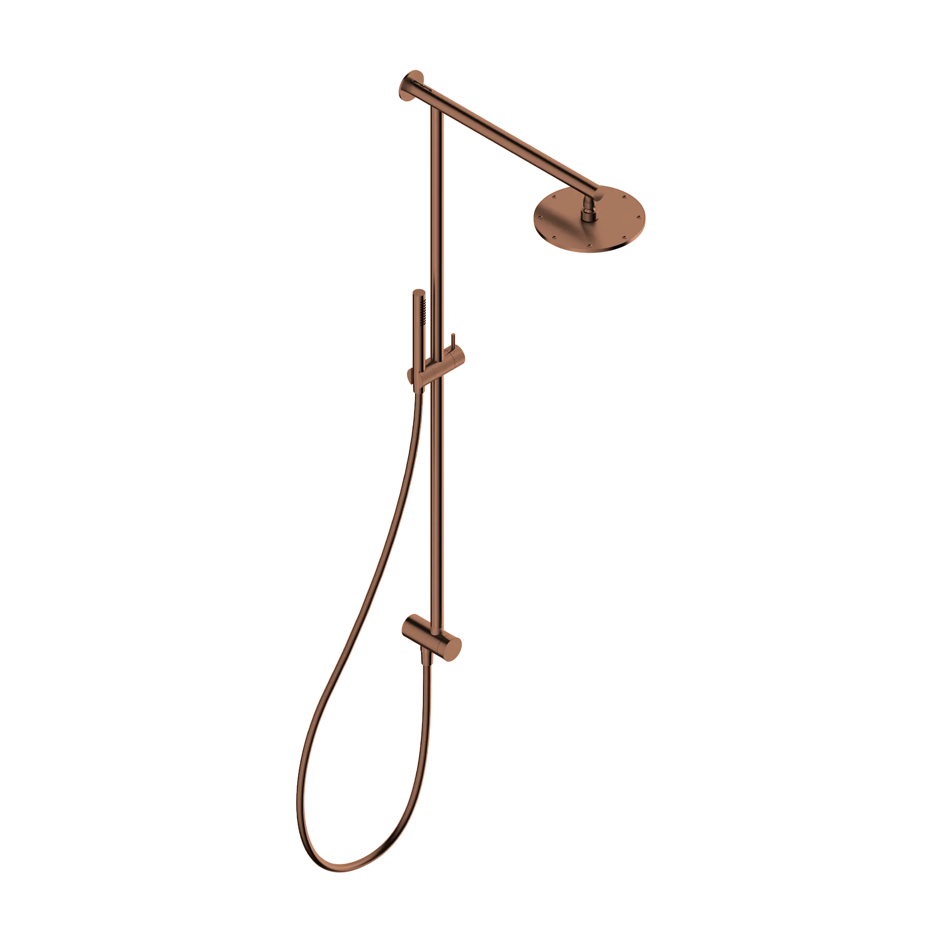 Shower column with 2-way diverter in stainless steel