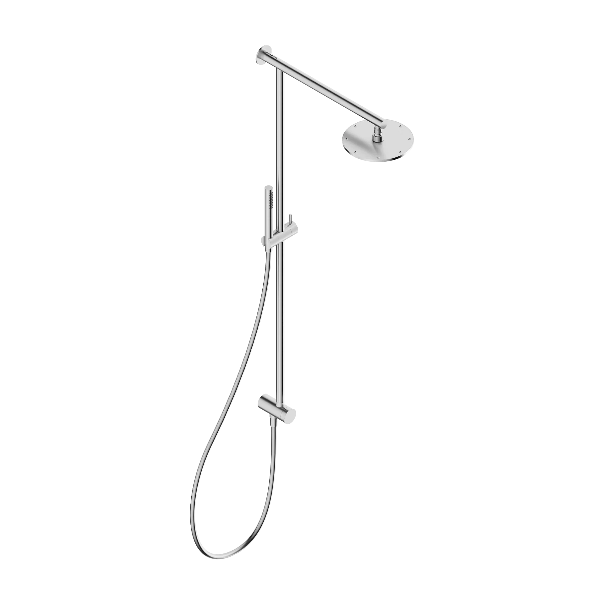 Shower column with 2-way diverter in stainless steel