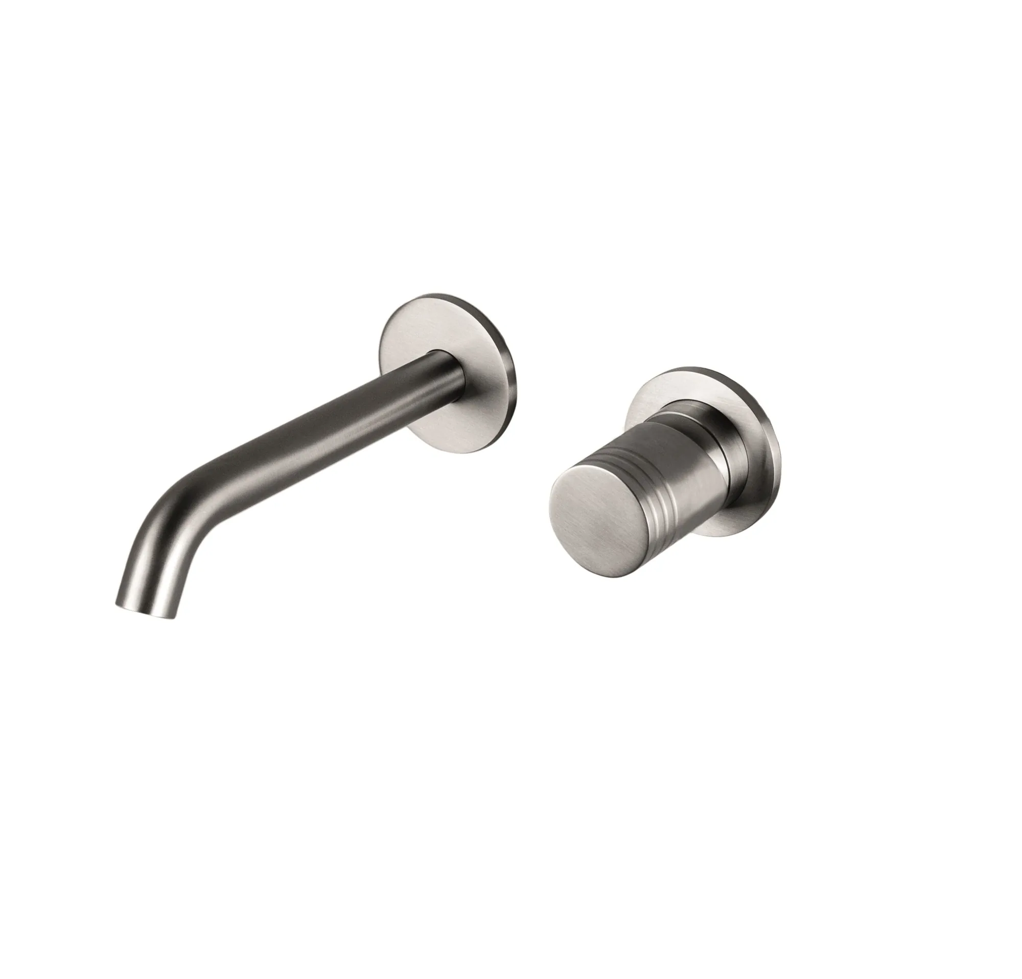 Concealed basin mixer with 16 cm spout in 316L stainless steel