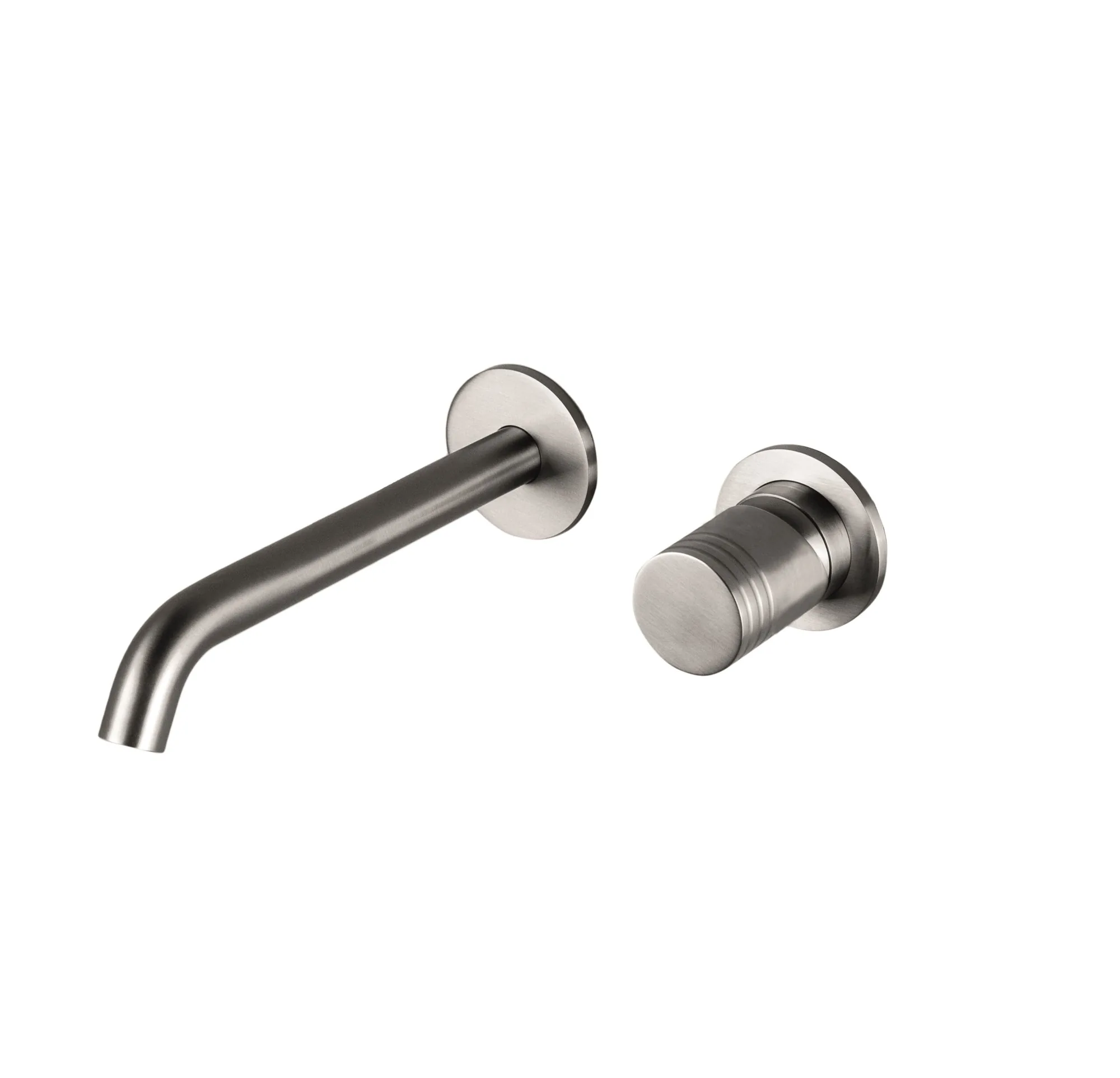 Concealed basin mixer with 21 cm spout in 316L stainless steel