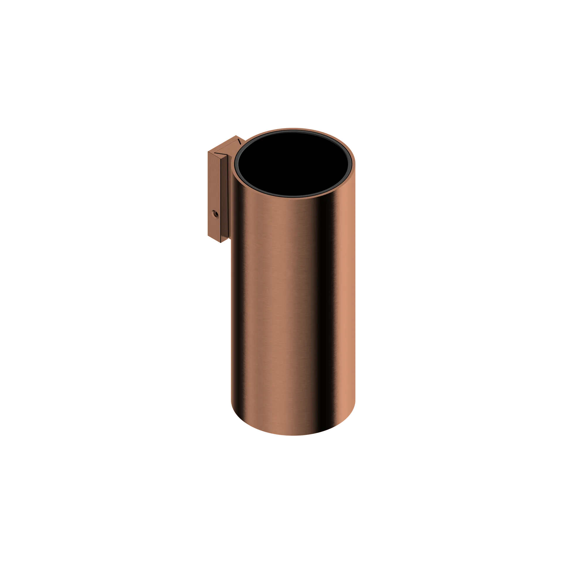 Wall-mounted toothbrush tumbler in 316L stainless steel