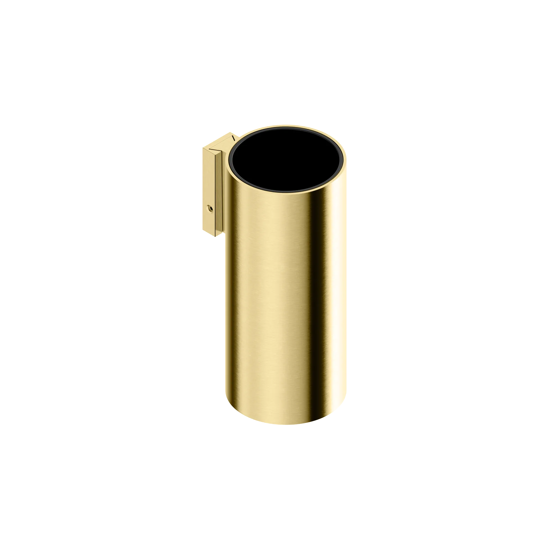 Wall-mounted toothbrush tumbler in 316L stainless steel