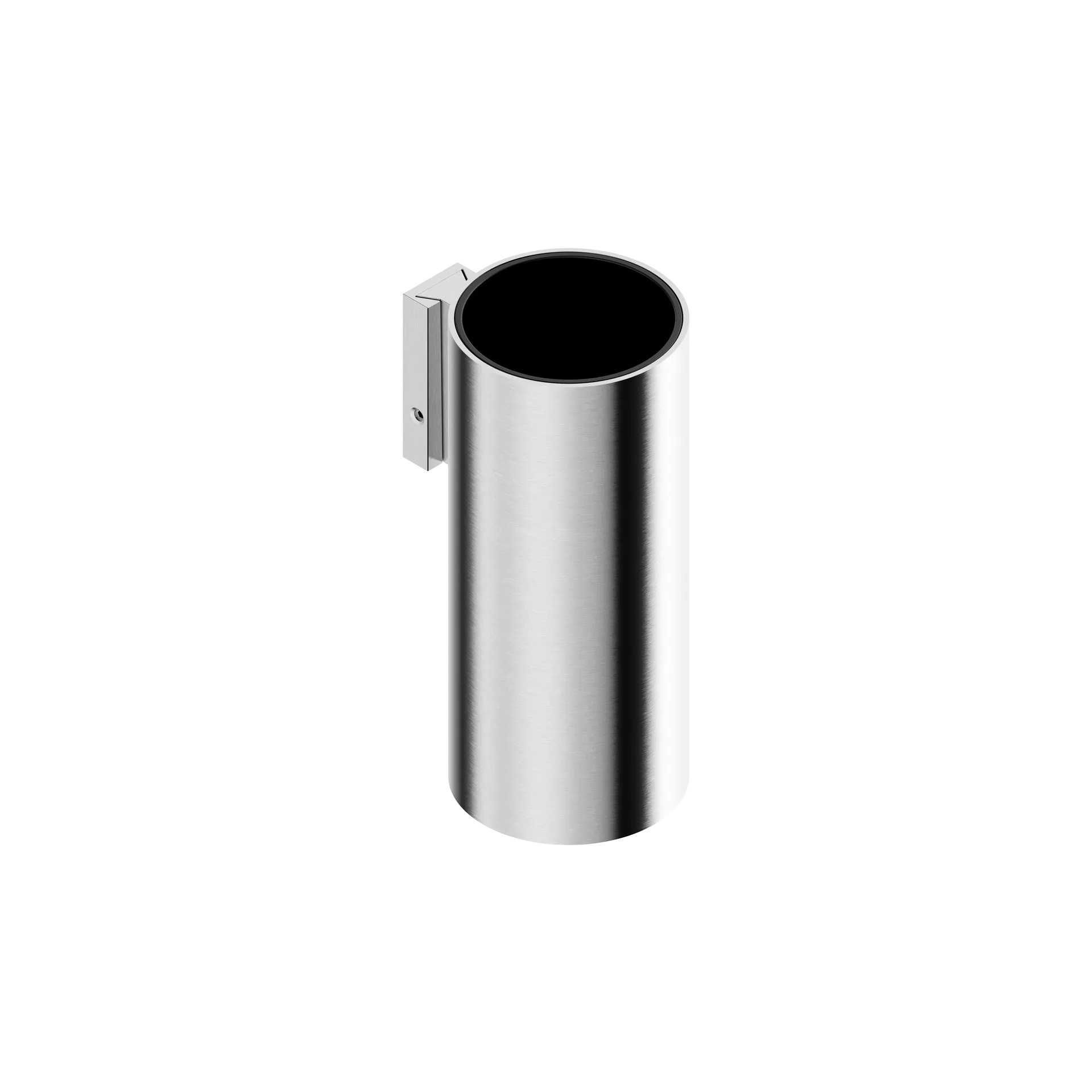 Wall-mounted toothbrush tumbler in 316L stainless steel