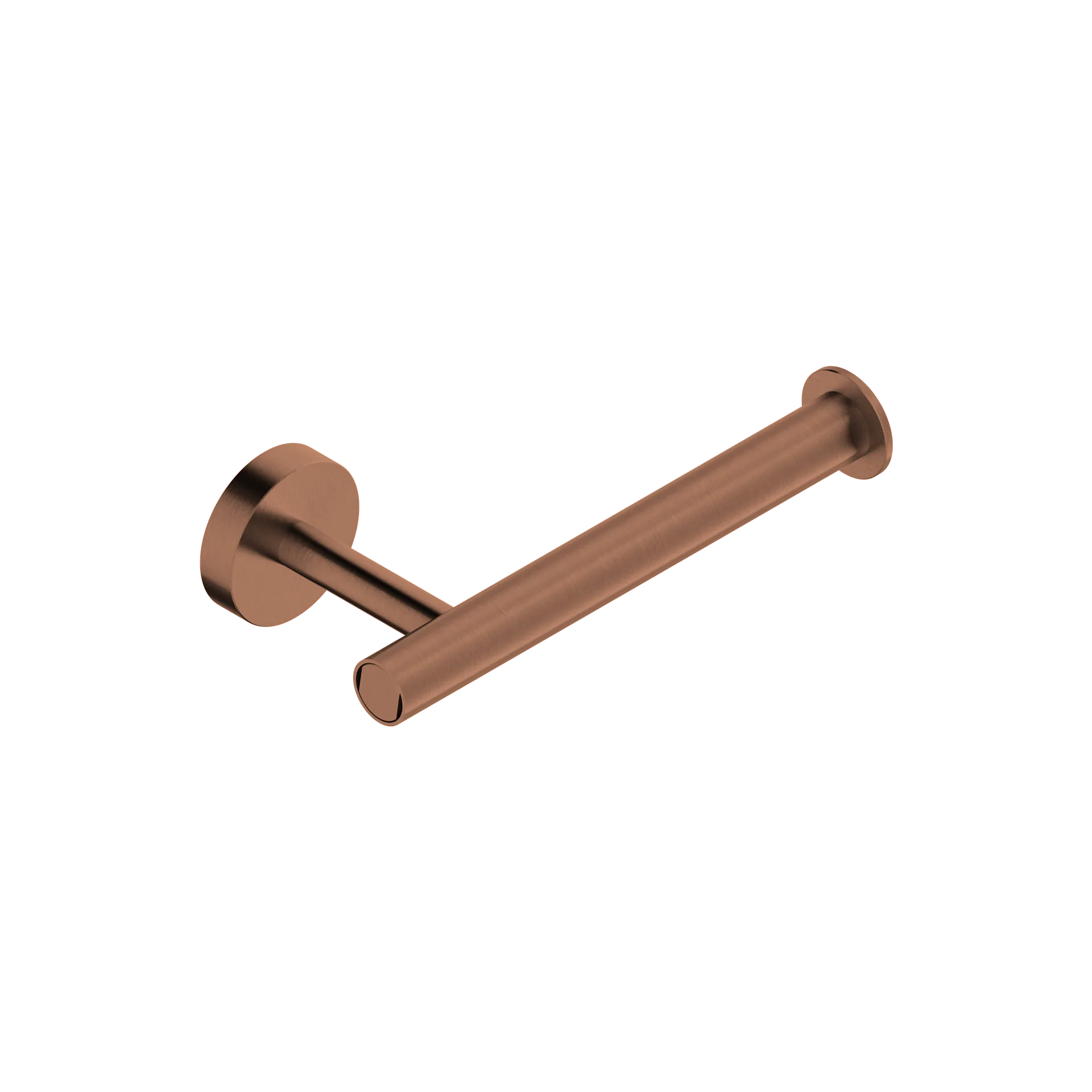 Single wall-mounted toilet roll holder in 316L stainless steel