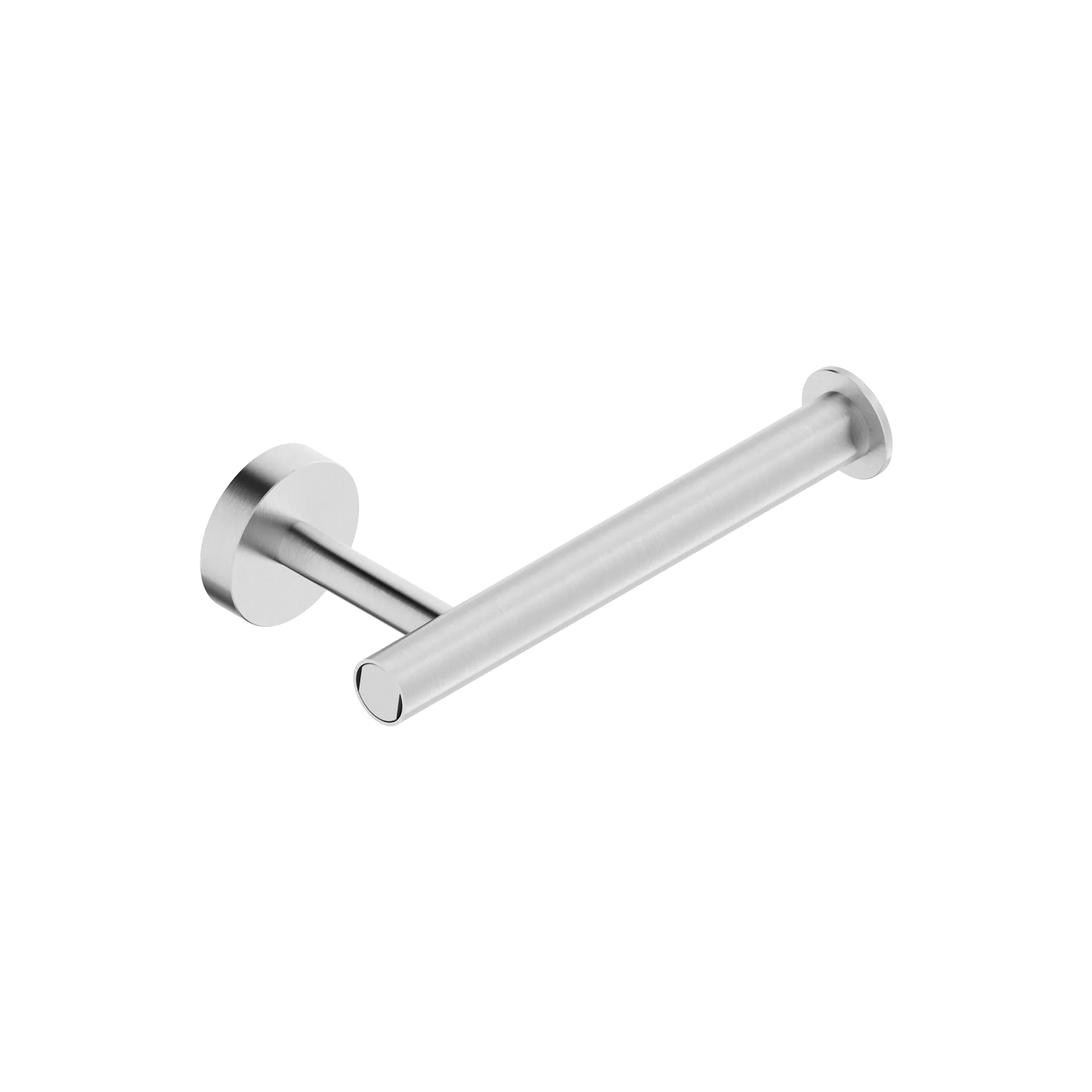 Single wall-mounted toilet roll holder in 316L stainless steel