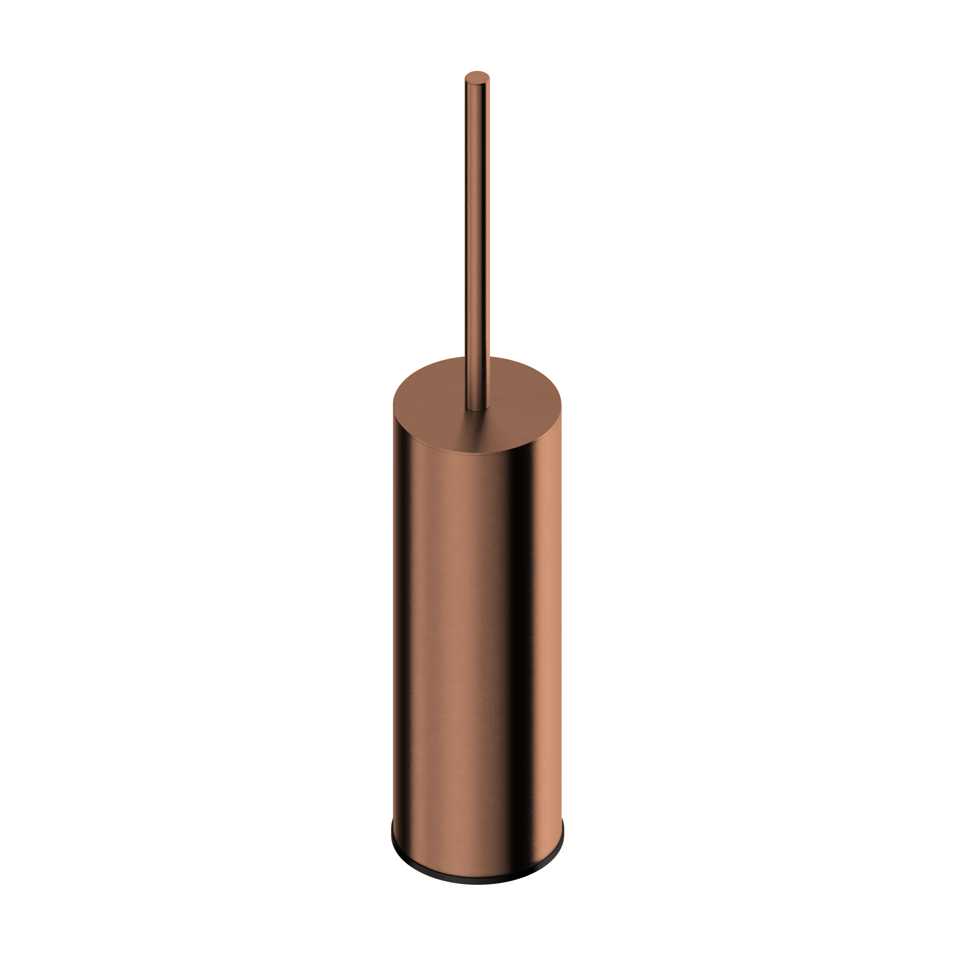Freestanding designer toilet brush holder in 316L stainless steel