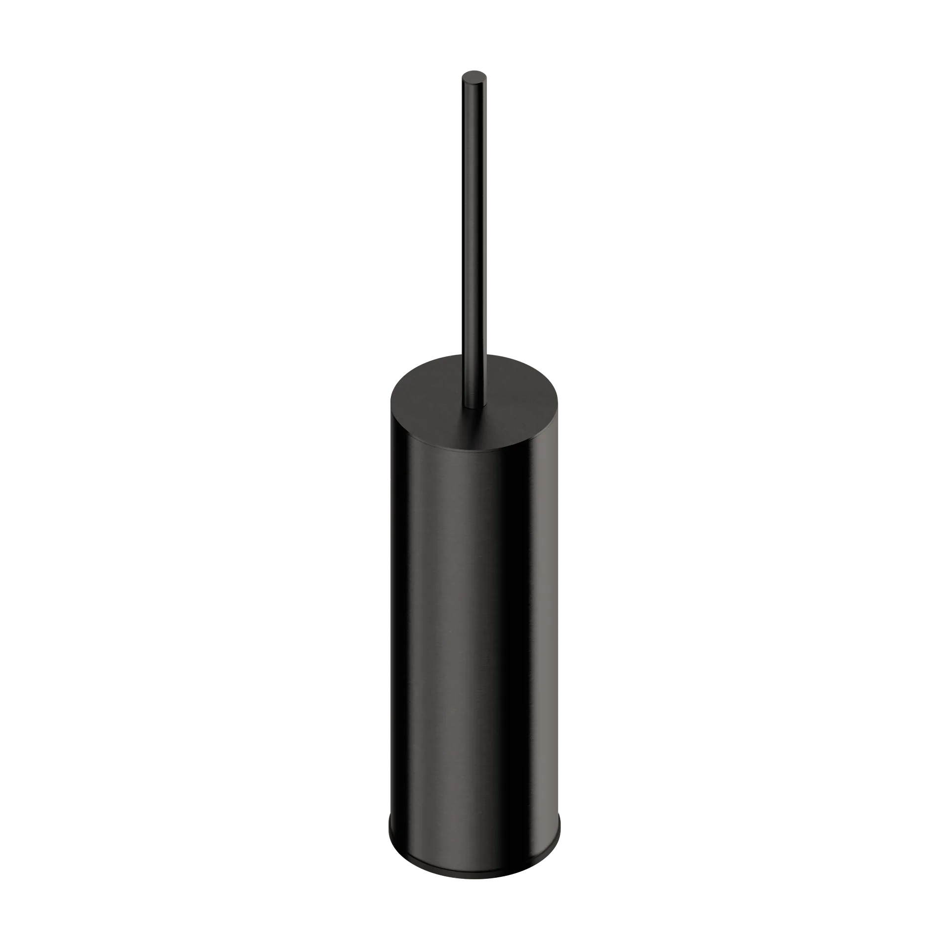 Freestanding designer toilet brush holder in 316L stainless steel