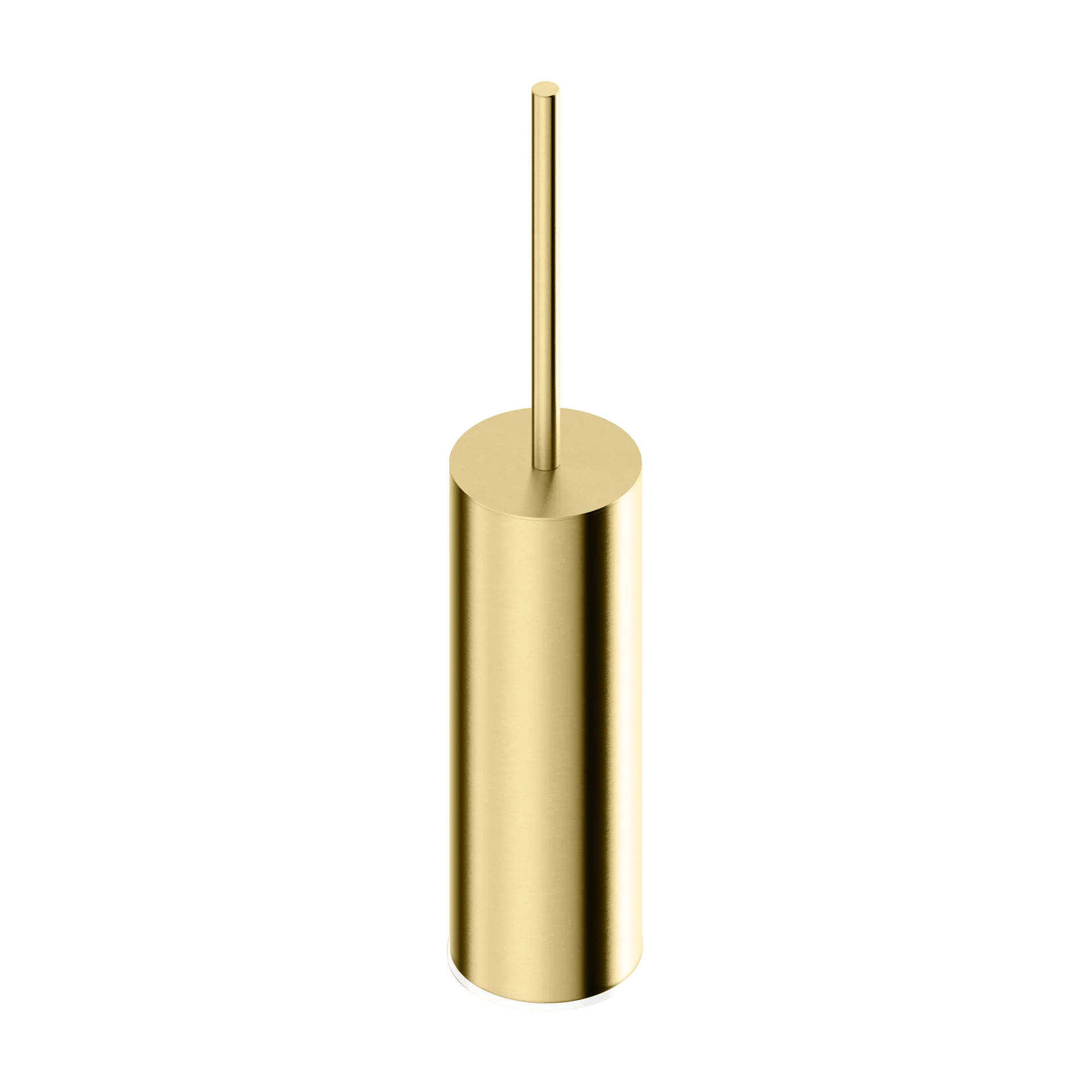 Freestanding designer toilet brush holder in 316L stainless steel