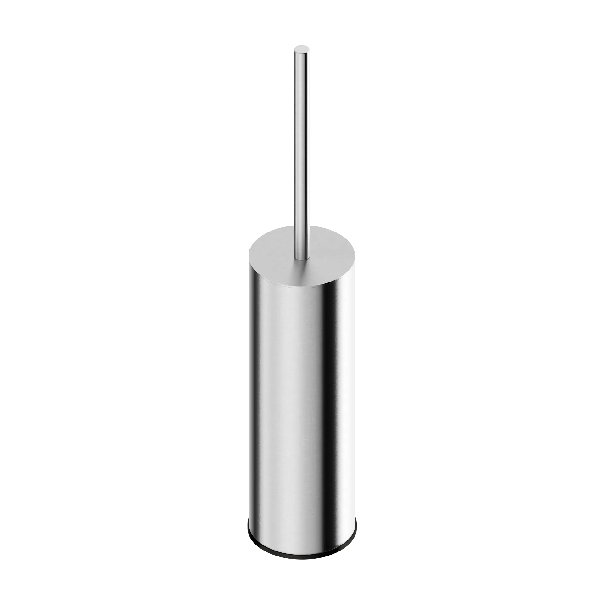 Freestanding designer toilet brush holder in 316L stainless steel