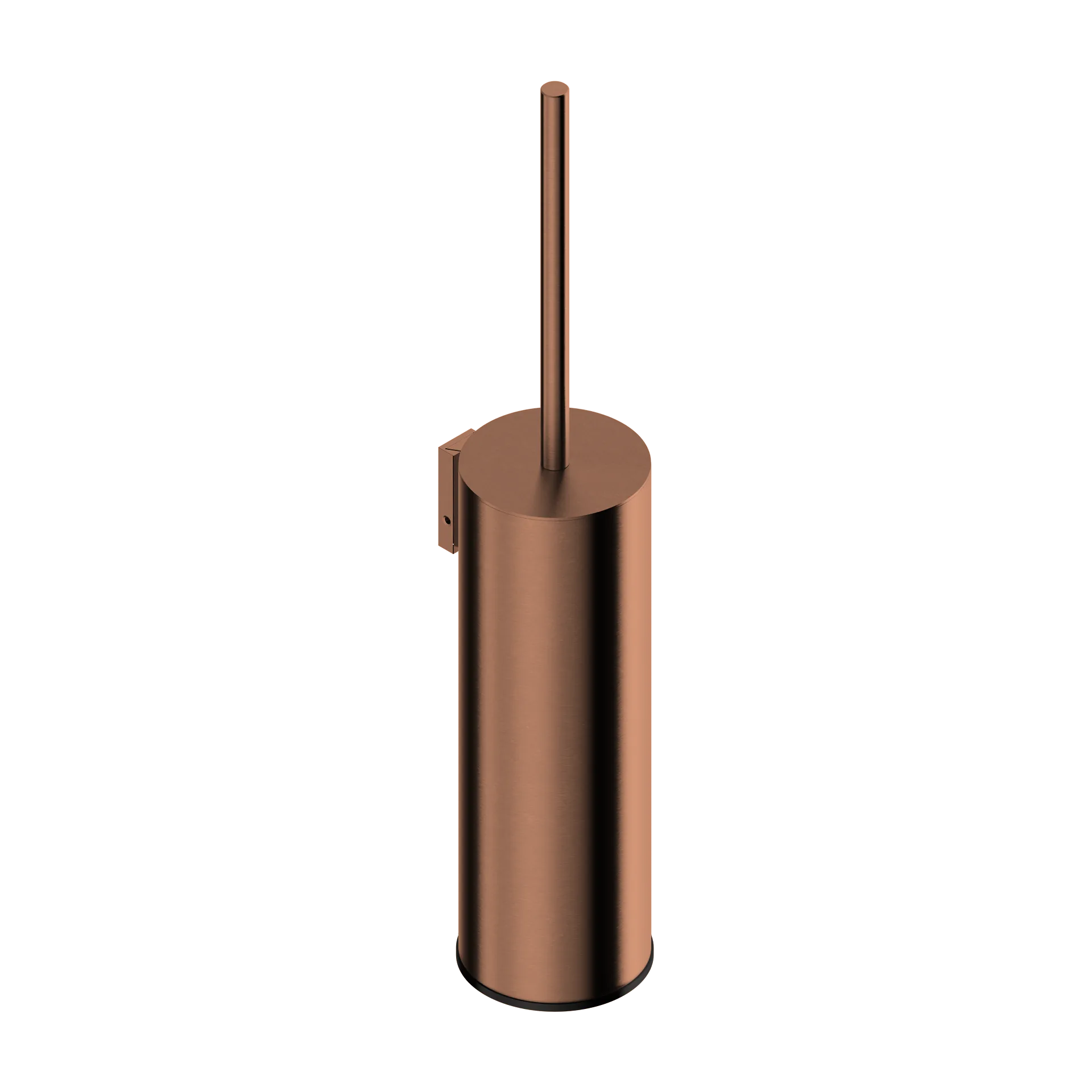 Wall-mounted toilet brush holder in 316L stainless steel